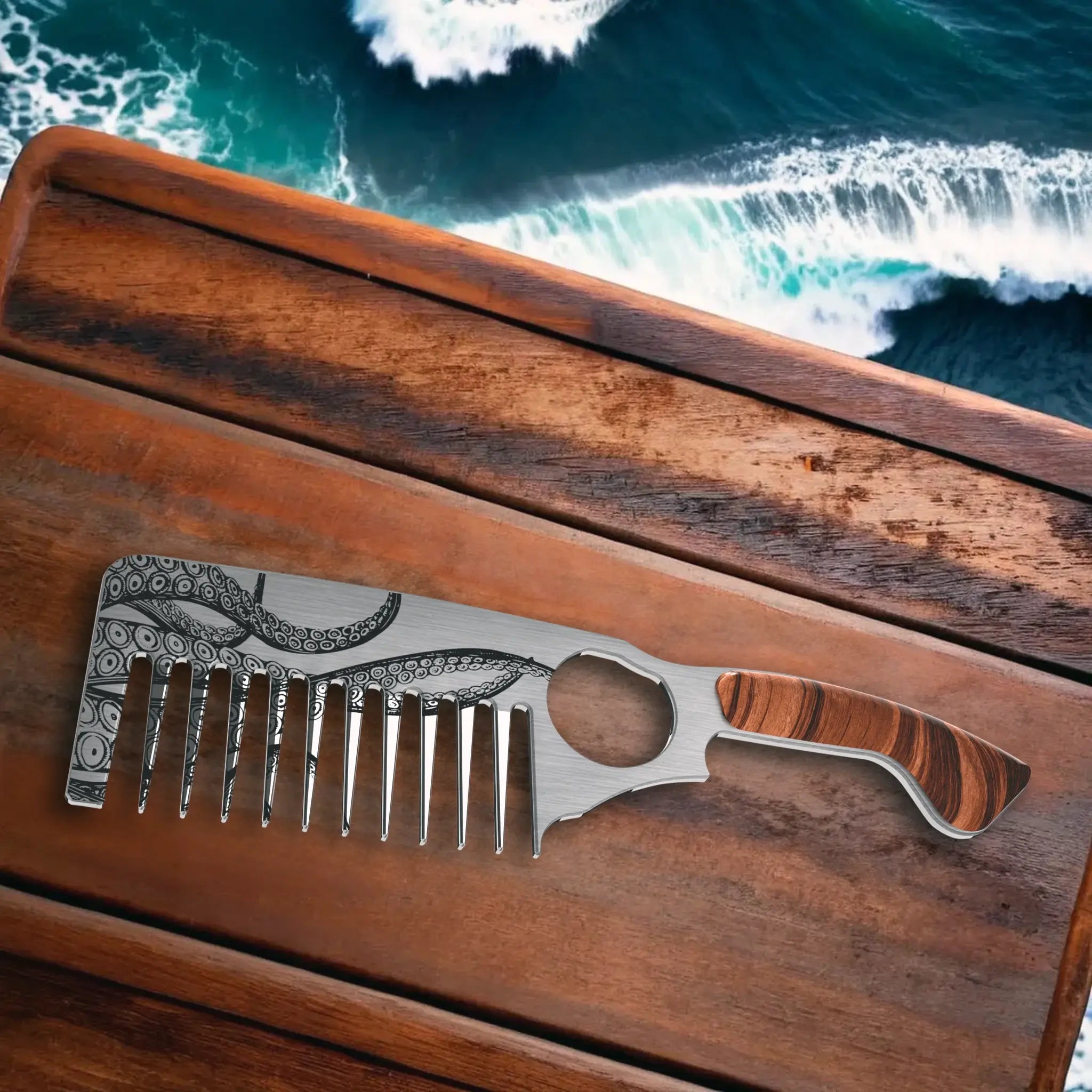 The Kraken Beard Comb