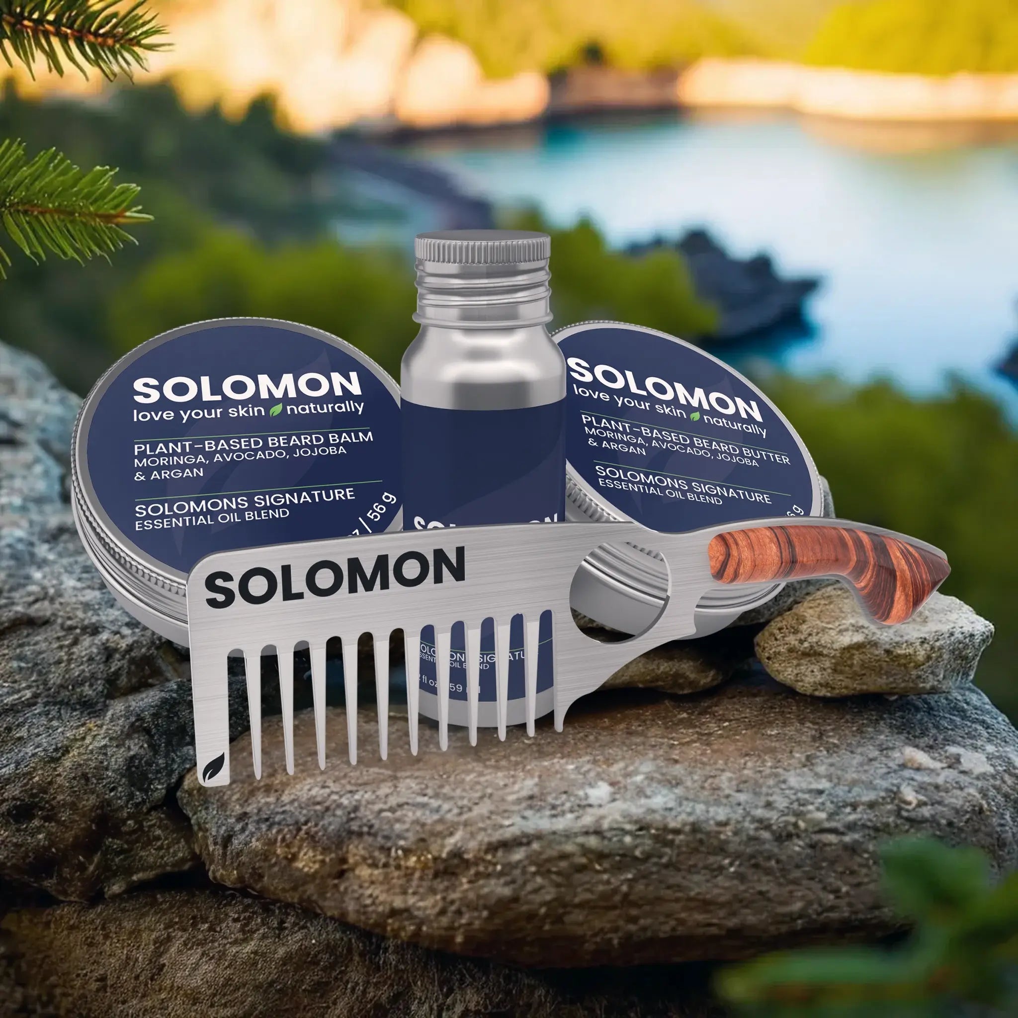 SOLOMON Signature Plant-Based Beard & Skincare Collection