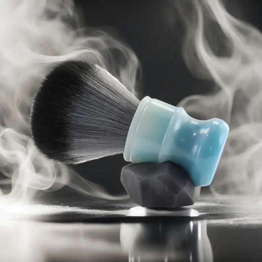 Premium Shaving Brush in Paling Azure